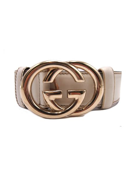 cintura gucci cuoio bianca fibbia oro|cinture gucci donna.